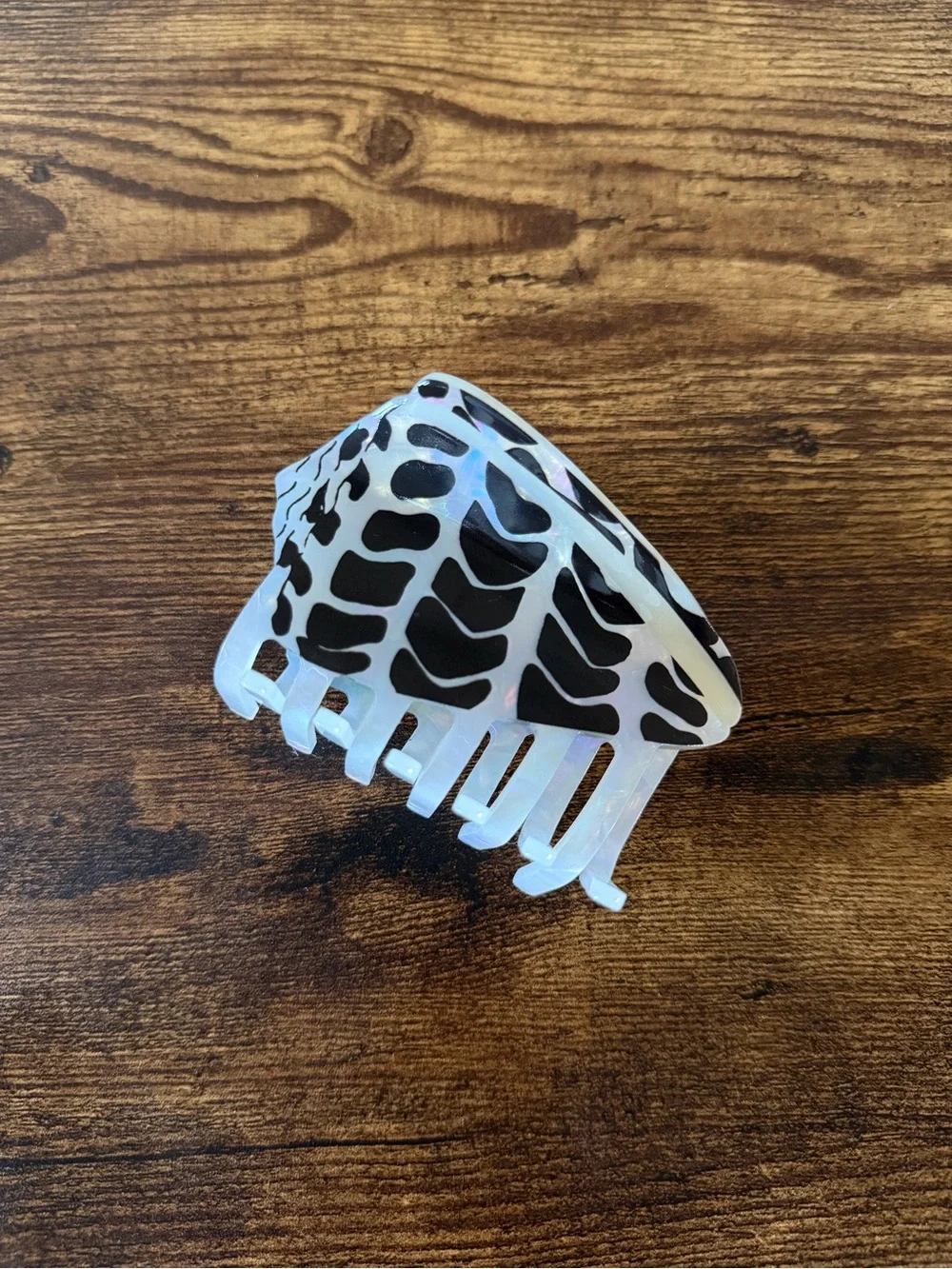 Holographic Hebrew Shell Claw Clip